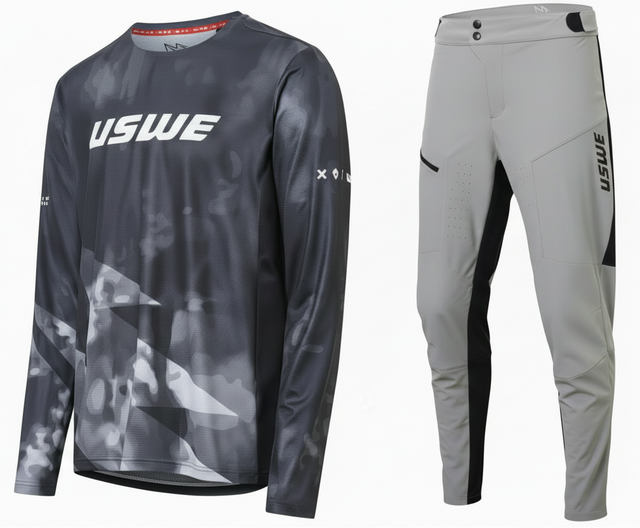 סט מכנס וחולצה USWE MTB אפור - USWE