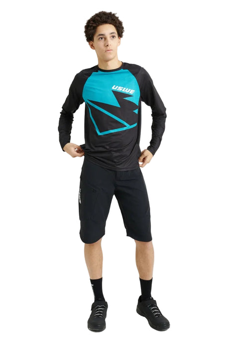 סט מכנס קצר וחולצה USWE MTB כחול - USWE