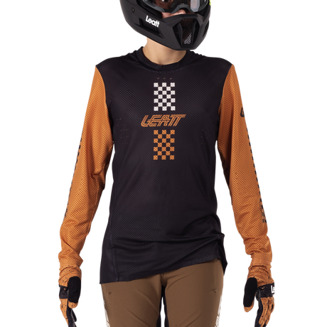 חולצת רכיבה ארוכה ילדים MTB Gravity 4.0 Jr Rust - Leatt