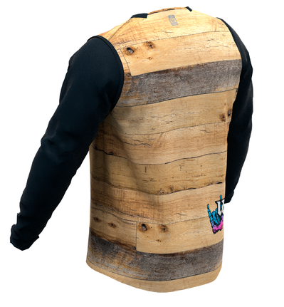 חולצת רכיבה ארוכה גברים MTB Gravity 3.0 Woody - Leatt