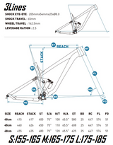 3Lines Kinesis 162.5mm 29" Frame - Three Lines