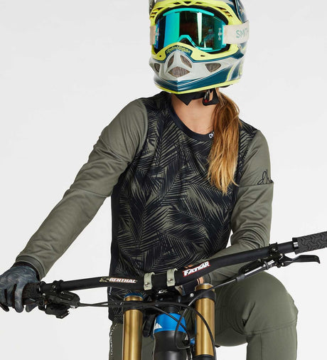 חולצת רכיבה ארוכה נשים Gravity Camo Blades - DHaRCO