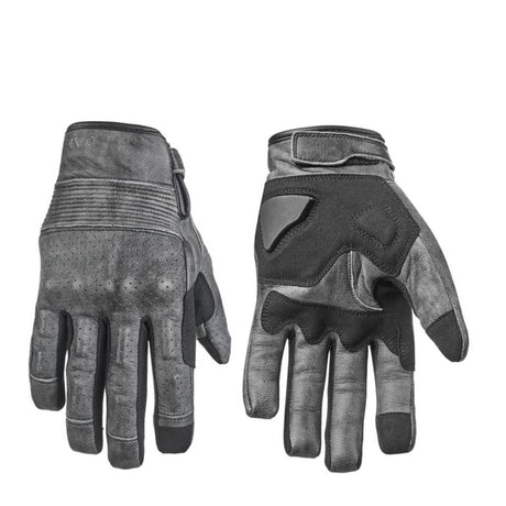 כפפות עור ONYX אפור - PANDO MOTO