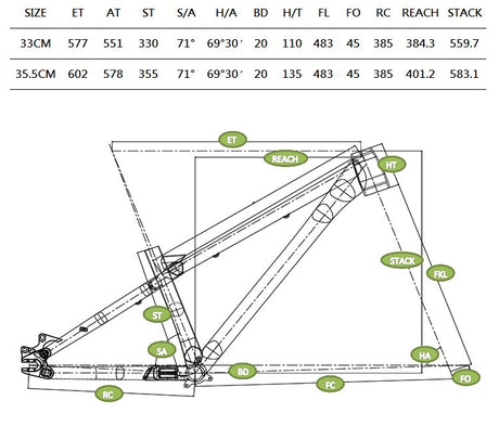 3Lines TD300s Dirt Jump Frame - Green - Three Lines